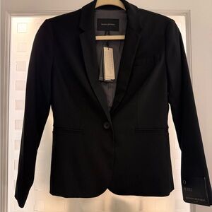 Banana Republic Factory Black Tailored Single-Button Blazer